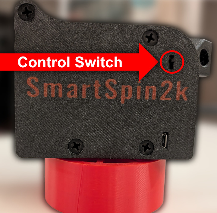 Side of SmartSpin2k with Control Switch highlighted